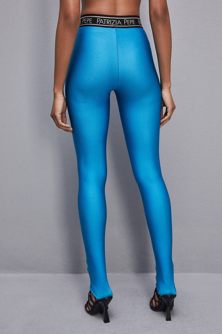 Light Blue Patrizia Pepe Leggings In Technical Stretch Jersey | YXU463821