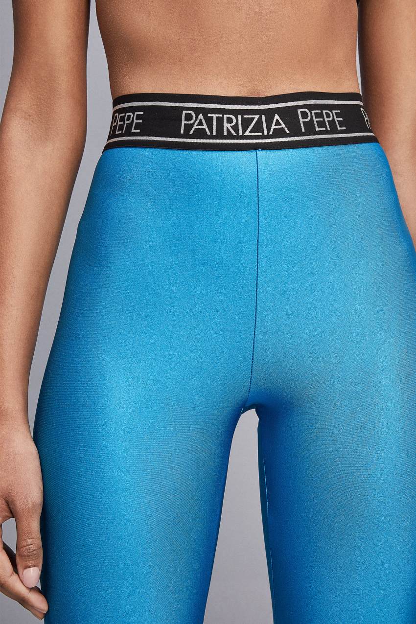 Light Blue Patrizia Pepe Leggings In Technical Stretch Jersey | YXU463821