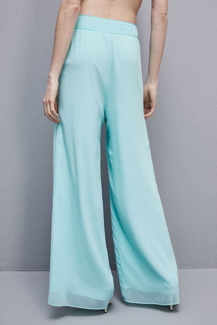 Light Blue Patrizia Pepe Regular Waist Palazzo Pants | PNU012438