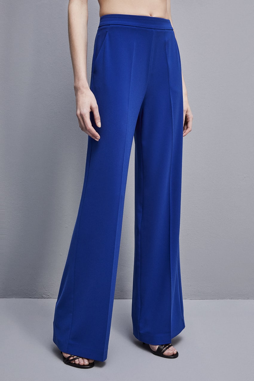 Light Blue Patrizia Pepe Sablè Crepe Palazzo Pants | XLT290758