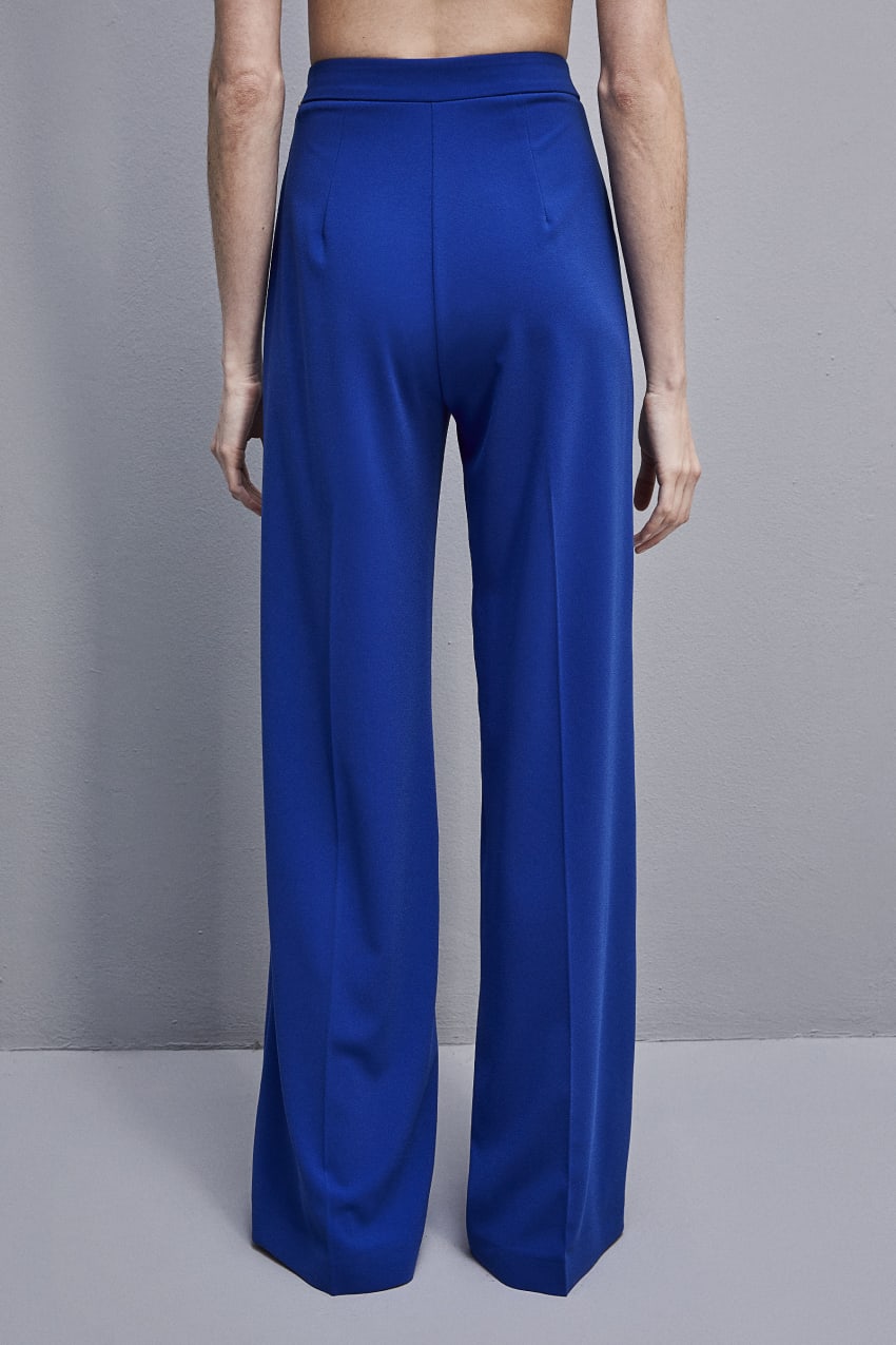 Light Blue Patrizia Pepe Sablè Crepe Palazzo Pants | XLT290758