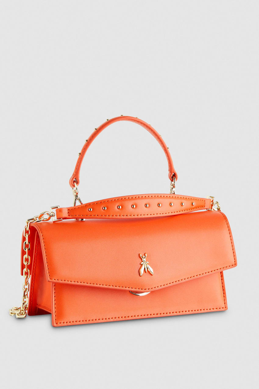 Orange Patrizia Pepe Fly Bamby Leather Shoulder Bag | FRV965087