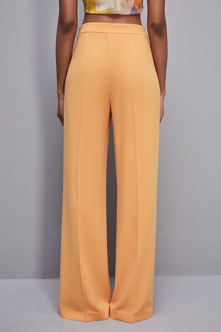 Orange Patrizia Pepe Sablè Crepe Palazzo Pants | AMC318275