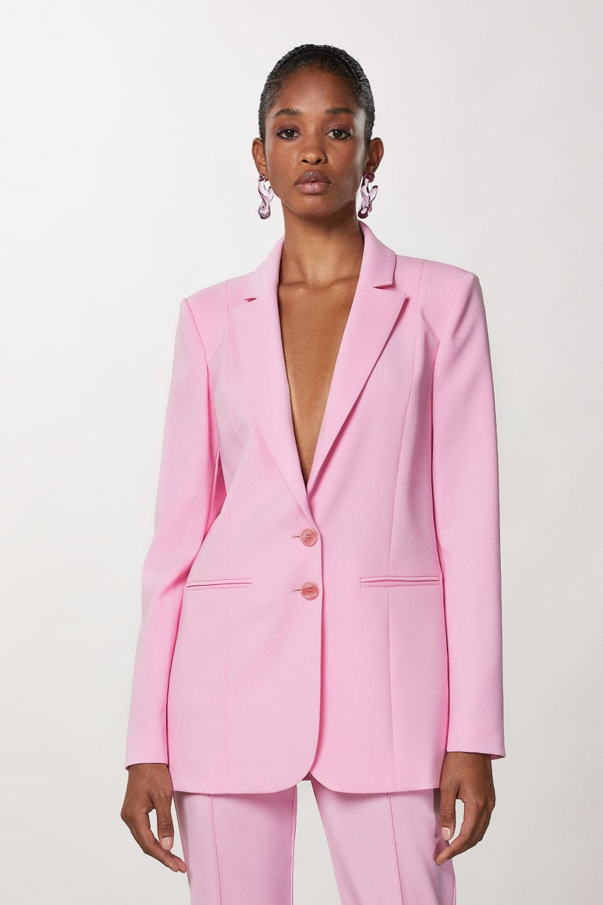 Pink Patrizia Pepe Crepe Blazer Jacket | RKY263871