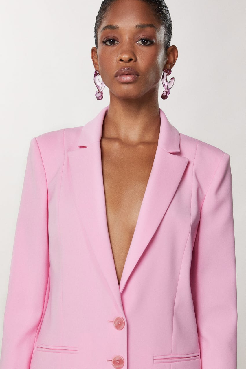 Pink Patrizia Pepe Crepe Blazer Jacket | RKY263871