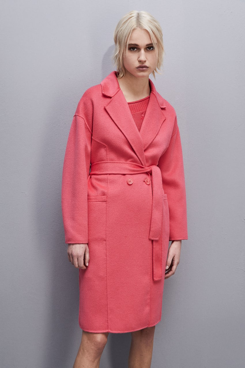 Pink Patrizia Pepe Double Cloth Coat | ZYP946301