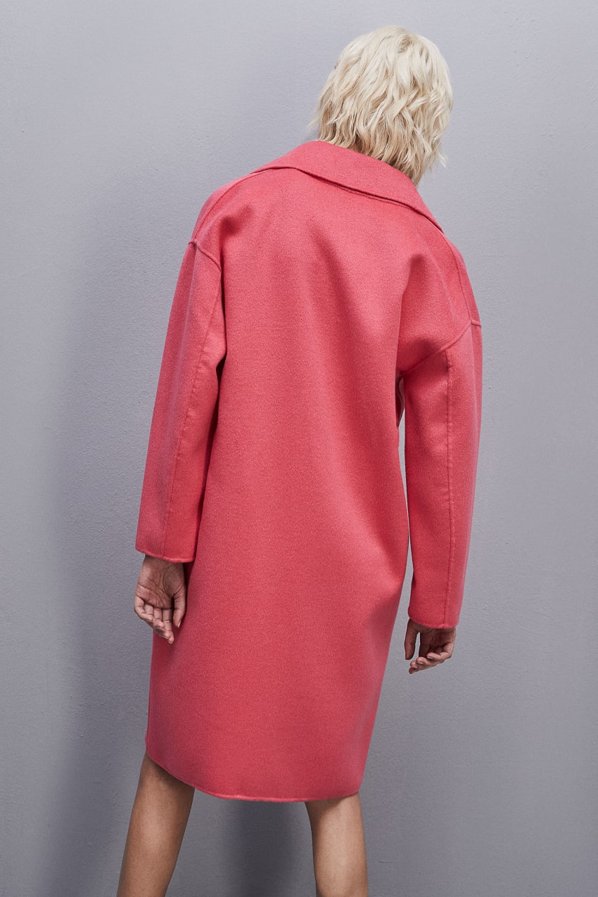 Pink Patrizia Pepe Double Cloth Coat | ZYP946301