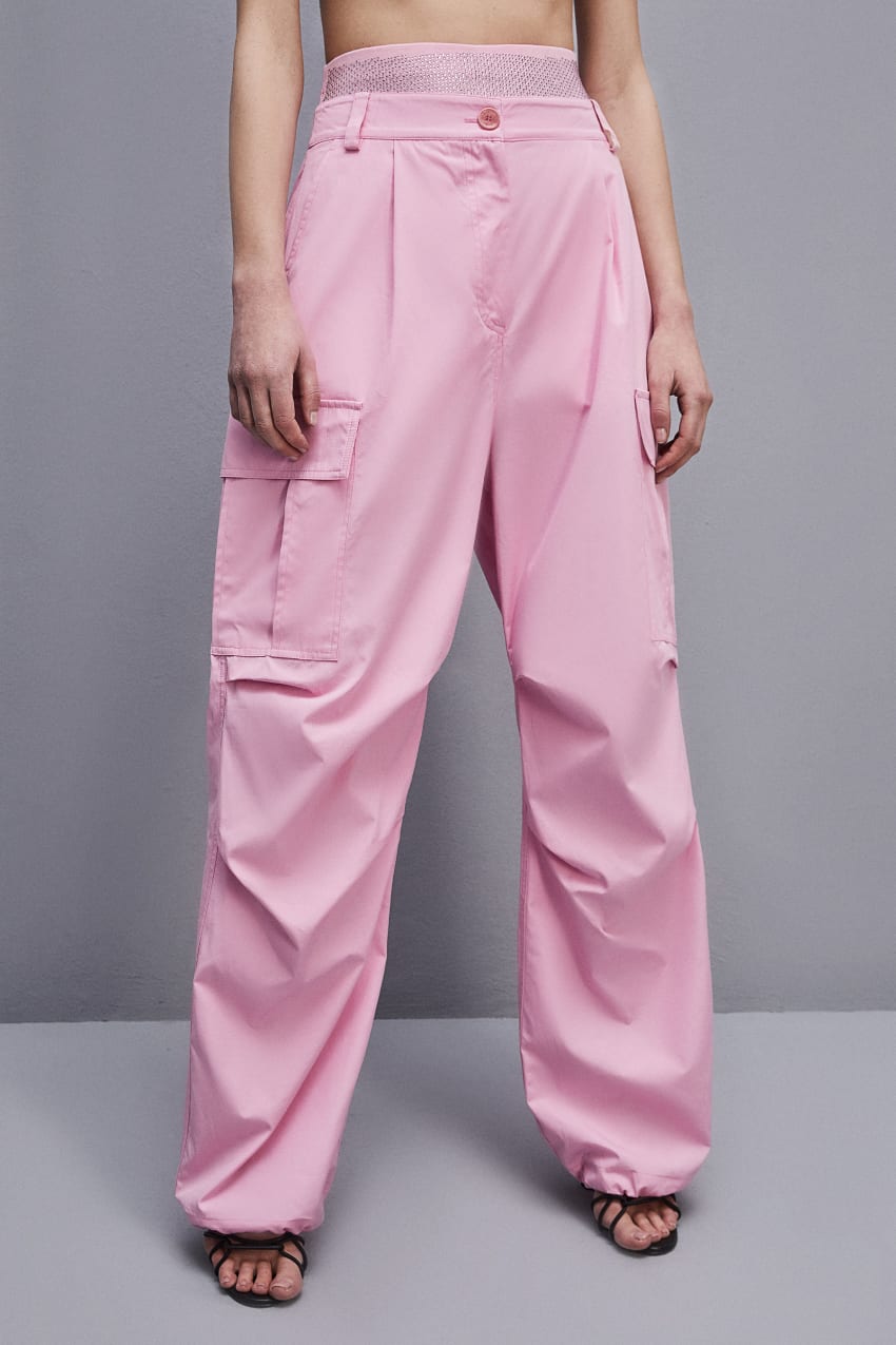 Pink Patrizia Pepe Essential Cargo Pants | XTO941827