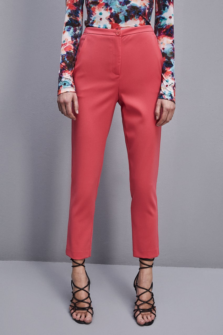 Pink Patrizia Pepe Essential Cigarette Pants | MER024398