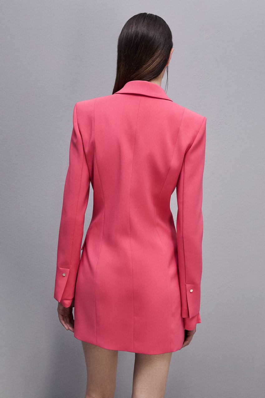 Pink Patrizia Pepe Essential Double-breasted Suit Jacket | OWK823407