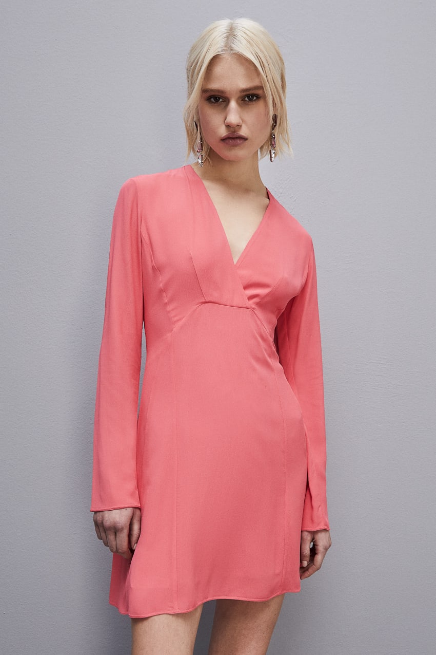 Pink Patrizia Pepe Essential Viscose Crepe Dress | CGR829534