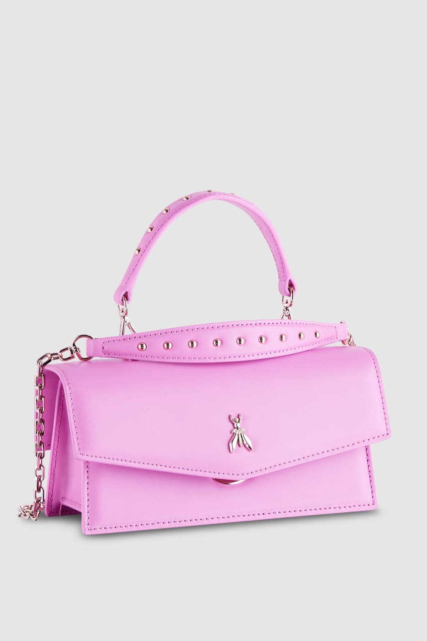 Pink Patrizia Pepe Fly Bamby Leather Shoulder Bag | DGZ371428