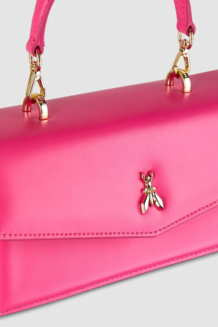 Pink Patrizia Pepe Fly Bamby Leather Shoulder Bag | FAB395182