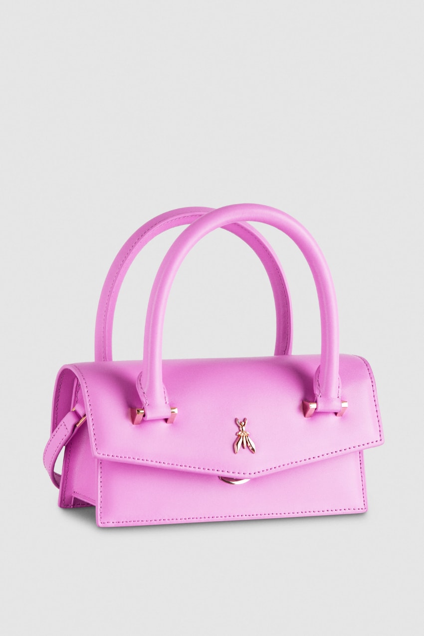 Pink Patrizia Pepe Fly Bamby Shoulder Bag With Handles | TOK216730