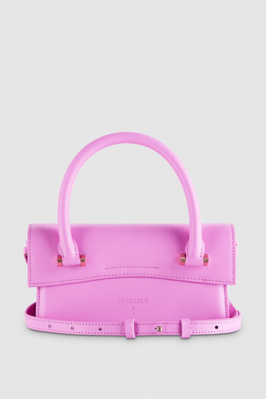 Pink Patrizia Pepe Fly Bamby Shoulder Bag With Handles | TOK216730