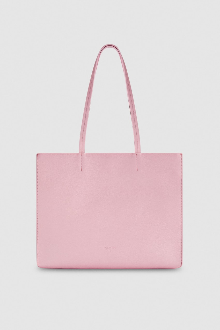 Pink Patrizia Pepe Hammered Leather Shopping Bag | VTW609781