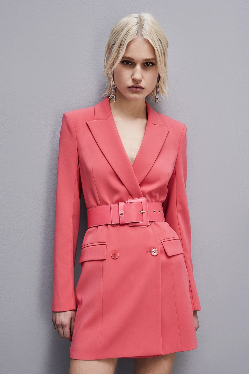 Pink Patrizia Pepe High-waisted Belt With Leather Lining | LAJ287031