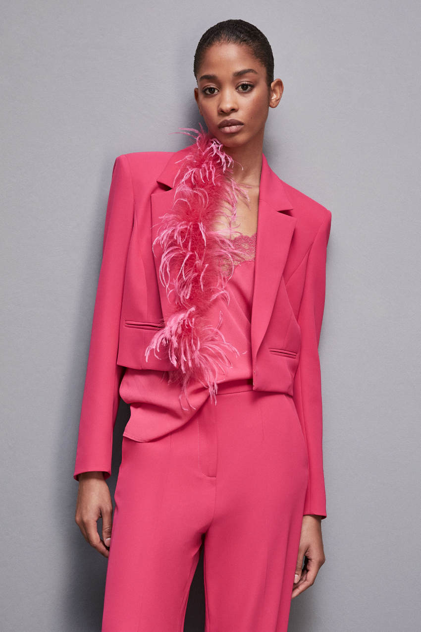 Pink Patrizia Pepe Jacket In Stretch Fabric | VNK204315