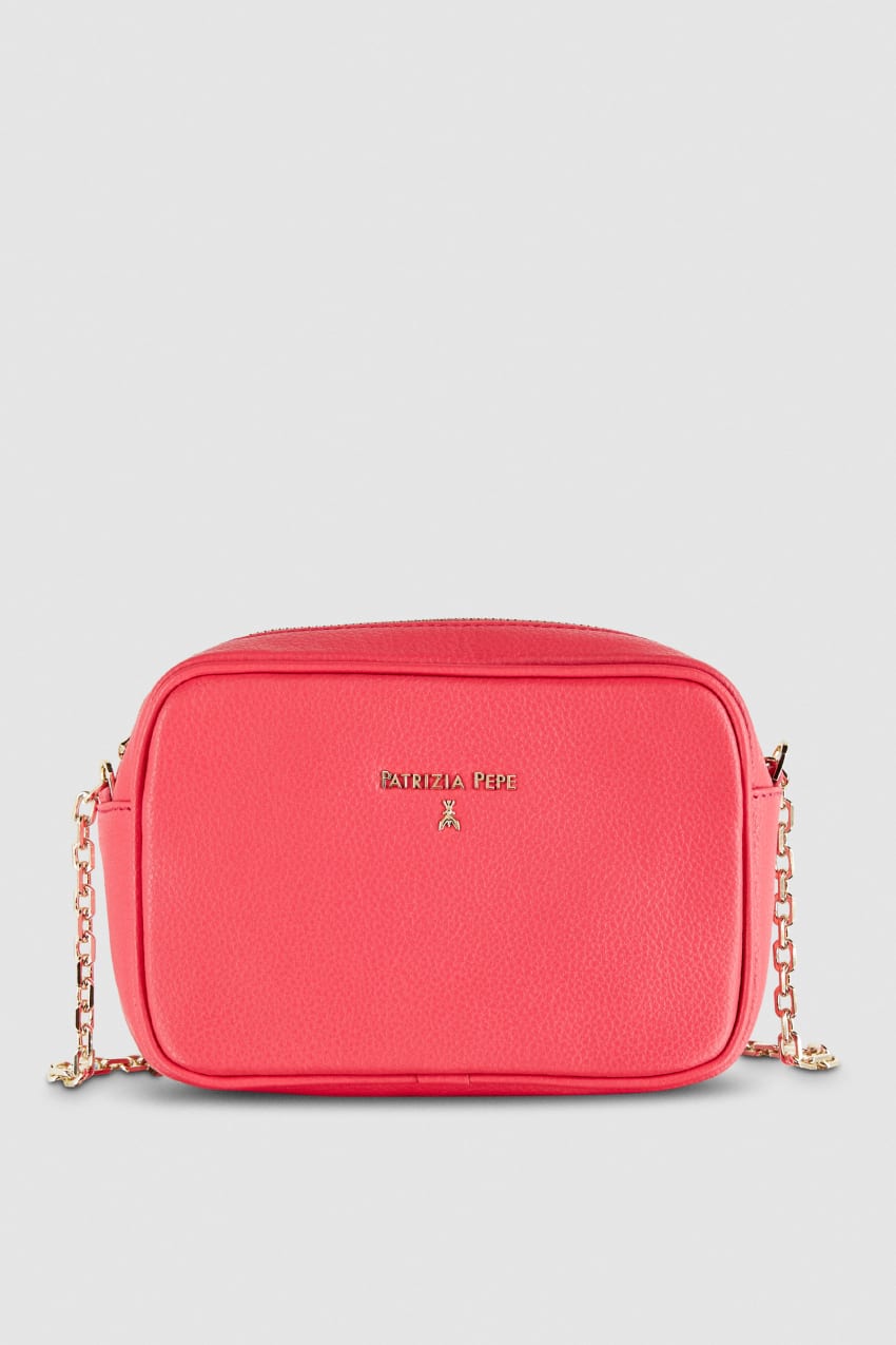 Pink Patrizia Pepe Leather Bag With Shoulder Strap | GAS056487