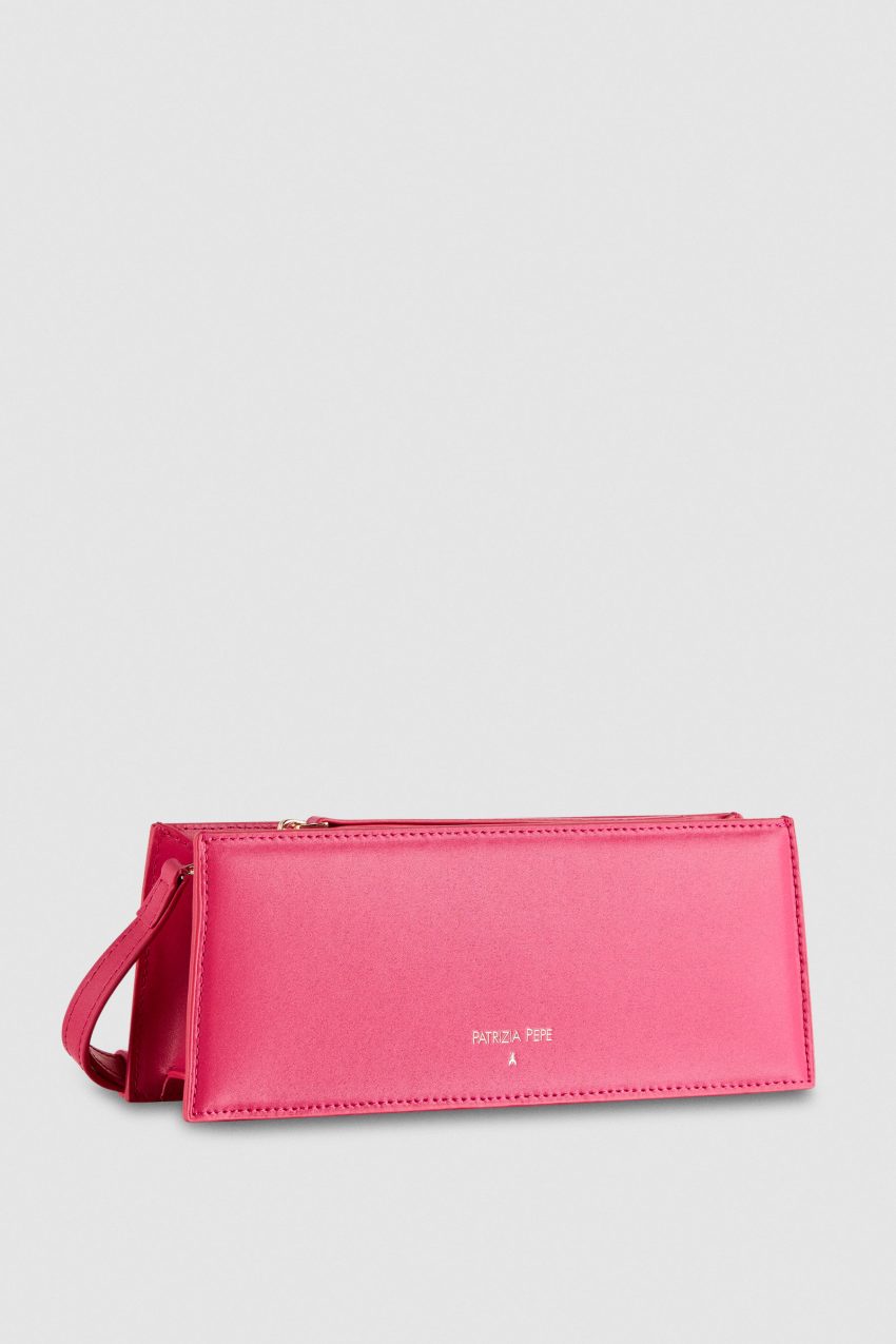 Pink Patrizia Pepe Leather Shoulder Pocket Bag | UCK738142