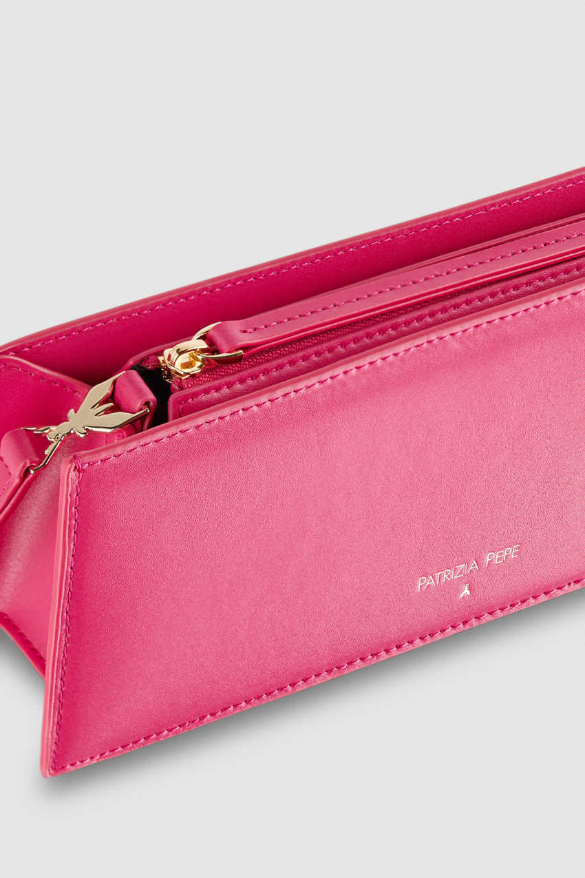 Pink Patrizia Pepe Leather Shoulder Pocket Bag | UCK738142