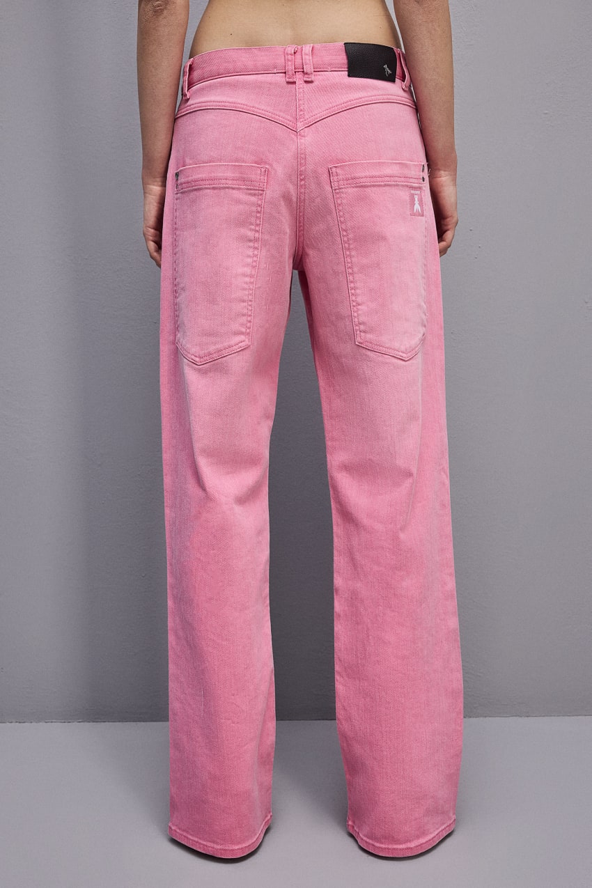 Pink Patrizia Pepe Low Waist Straight Pants | MER136745