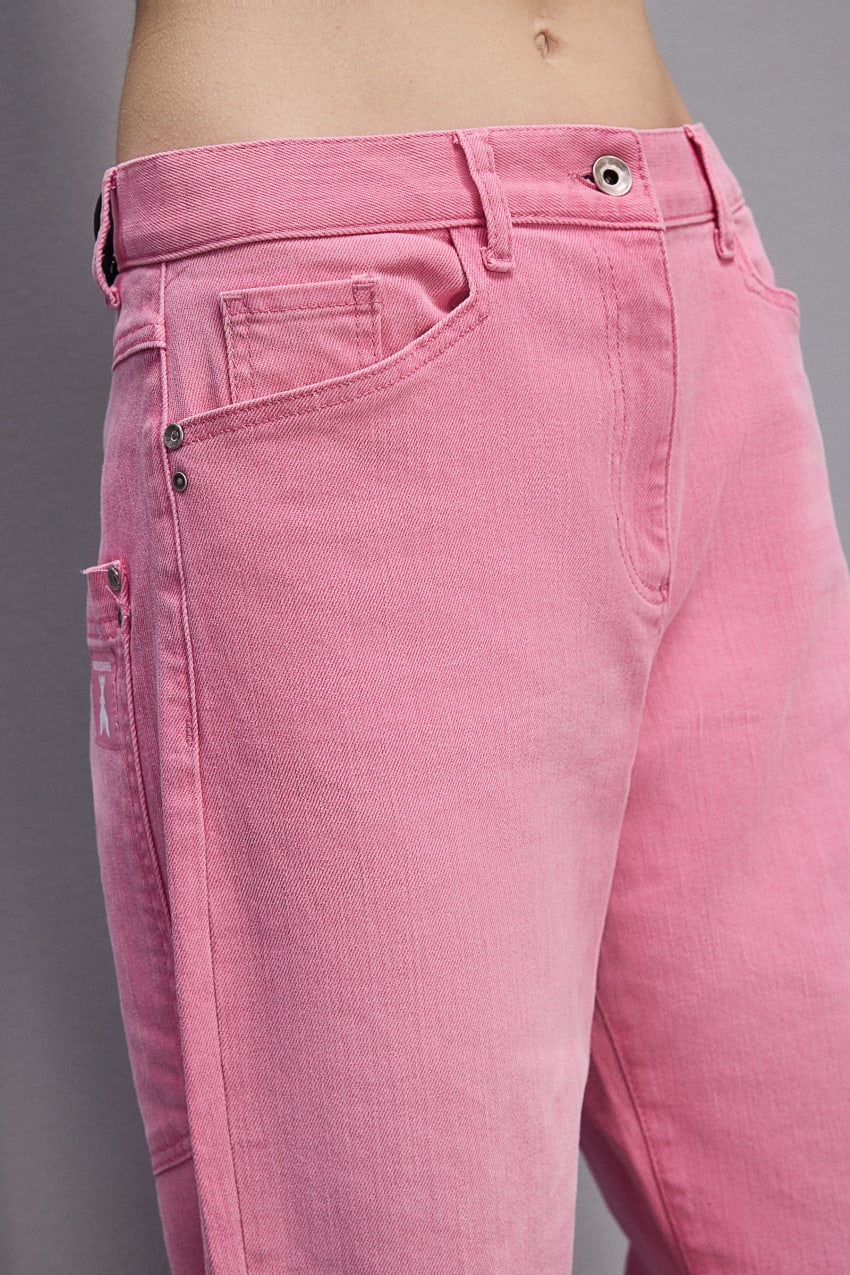 Pink Patrizia Pepe Low Waist Straight Pants | MER136745