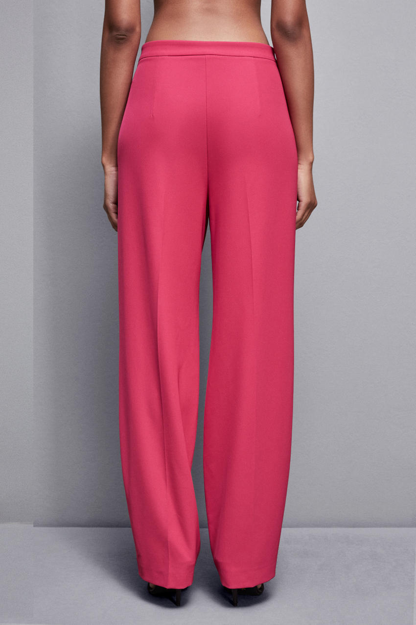 Pink Patrizia Pepe Pleated Pants In Stretch Fabric | VJY138402