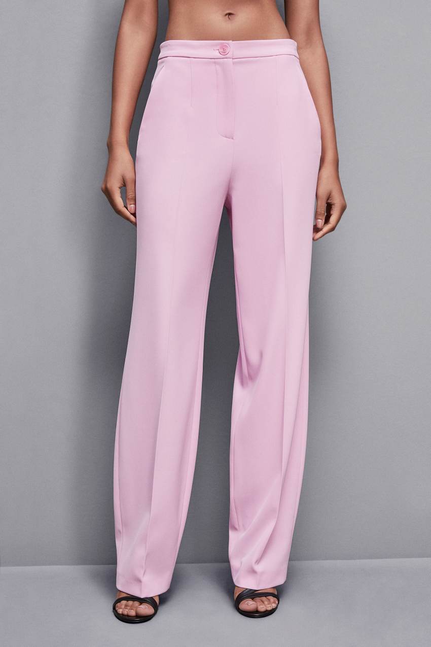 Pink Patrizia Pepe Pleated Pants In Stretch Fabric | YHQ806312