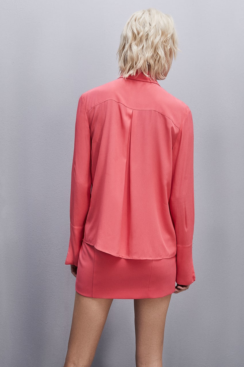 Pink Patrizia Pepe Shirt With High Cuffs | IYR604723