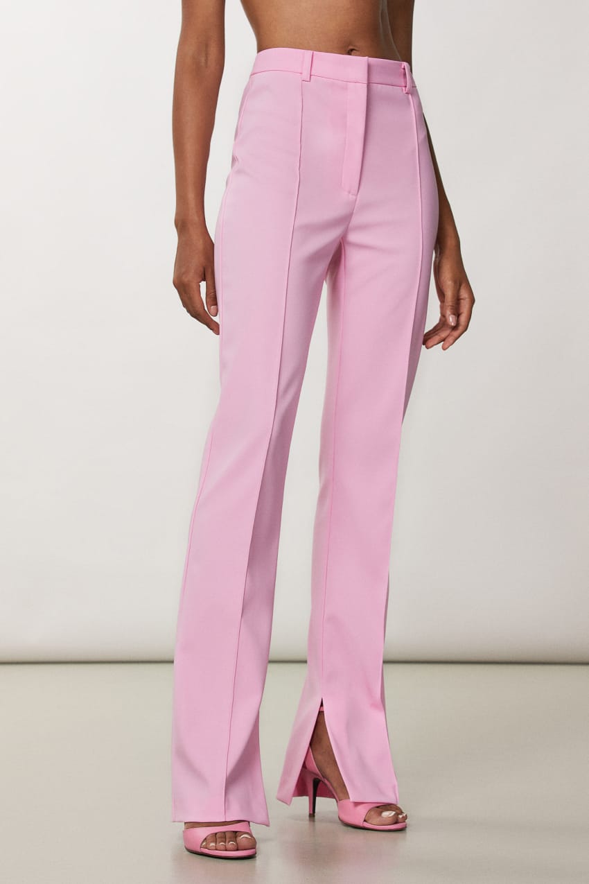 Pink Patrizia Pepe Slim Pants With Side Slit | ODU246539