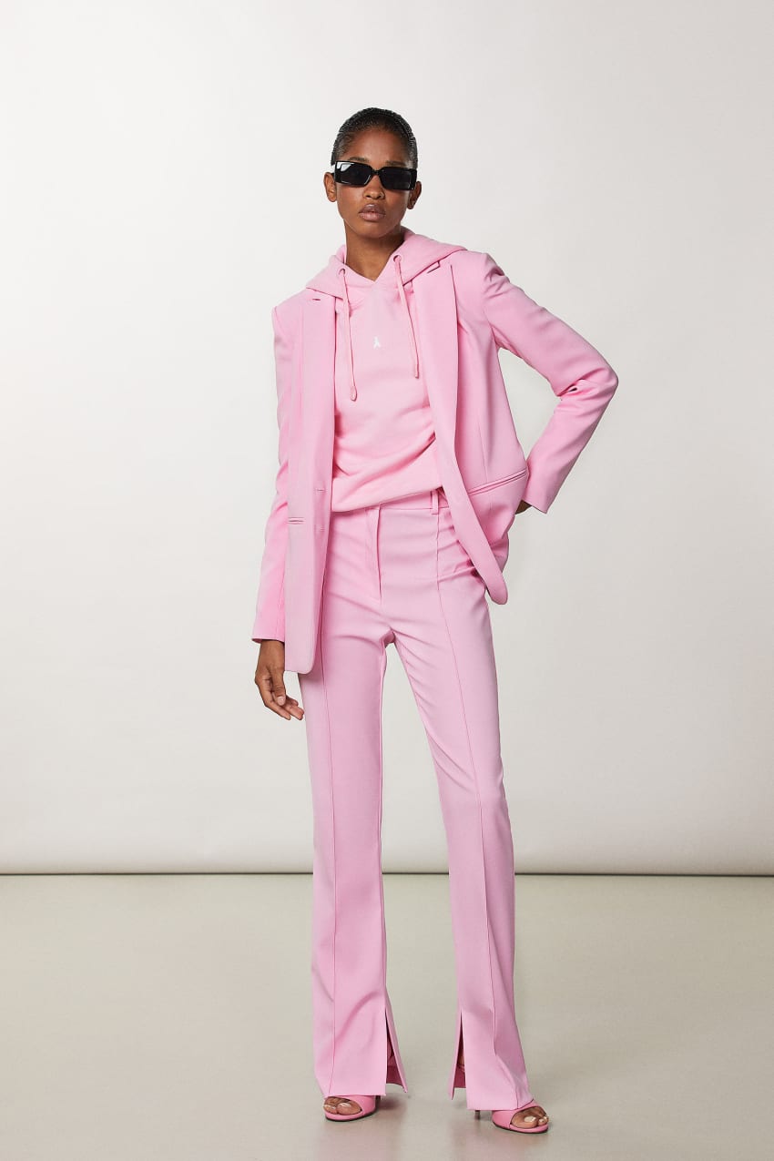 Pink Patrizia Pepe Slim Pants With Side Slit | ODU246539