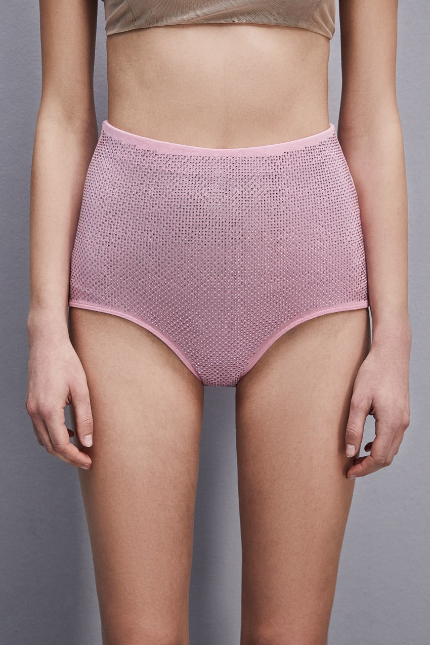 Pink Patrizia Pepe Viscose Jersey Briefs | IZL875092