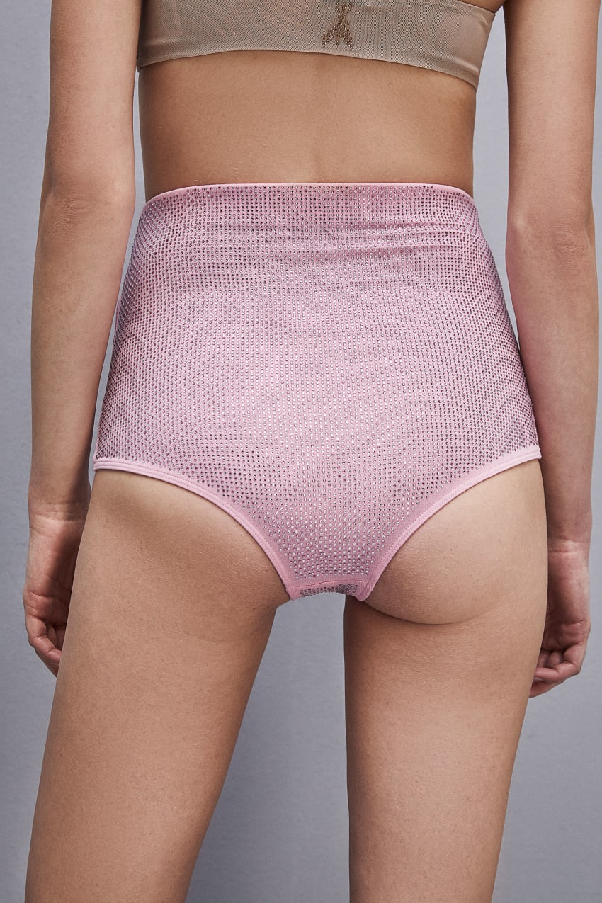 Pink Patrizia Pepe Viscose Jersey Briefs | IZL875092