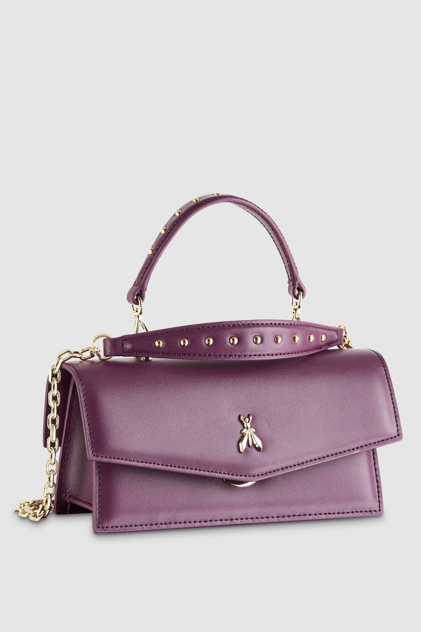 Purple Patrizia Pepe Fly Bamby Leather Shoulder Bag | DIJ023675