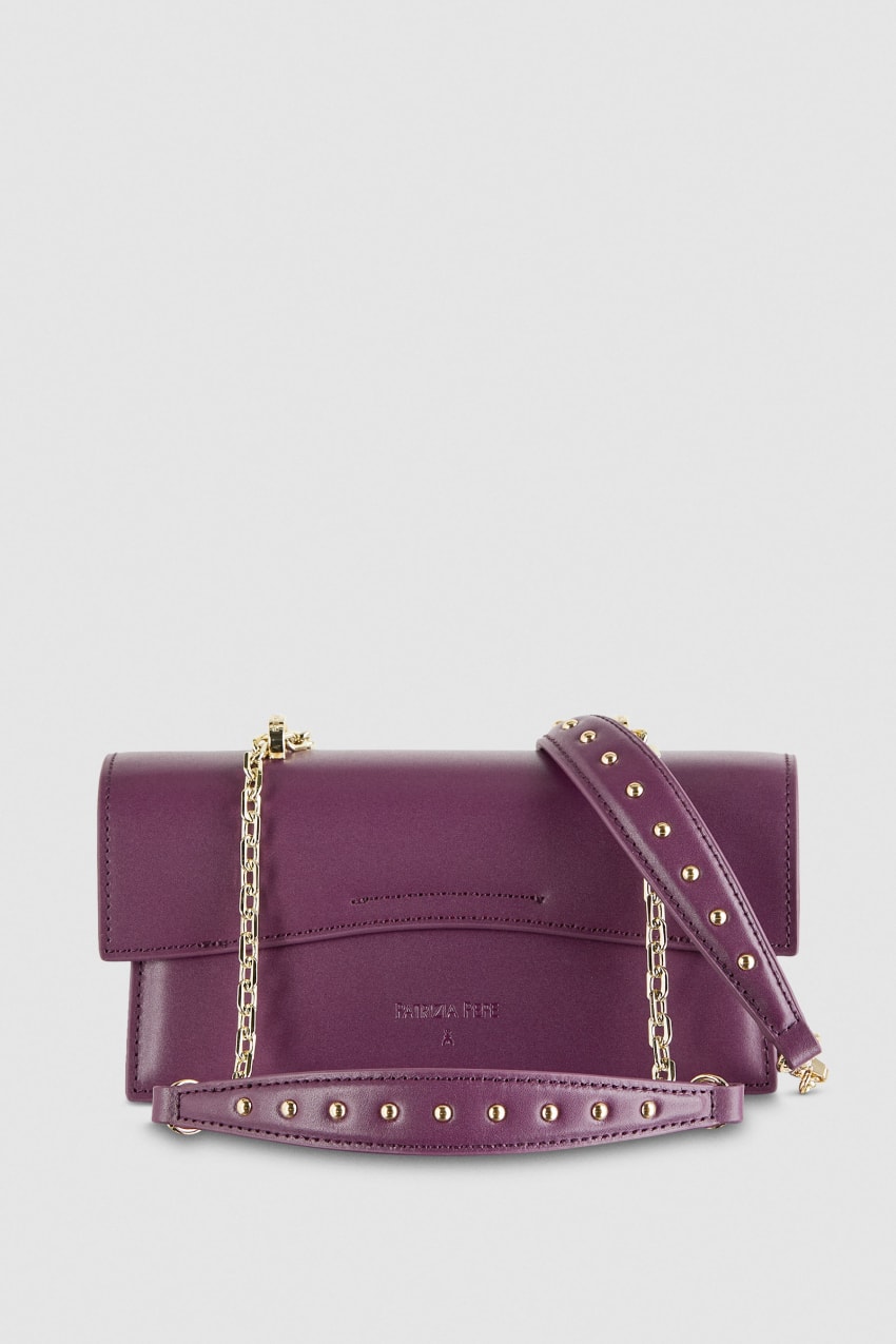 Purple Patrizia Pepe Fly Bamby Leather Shoulder Bag | DIJ023675