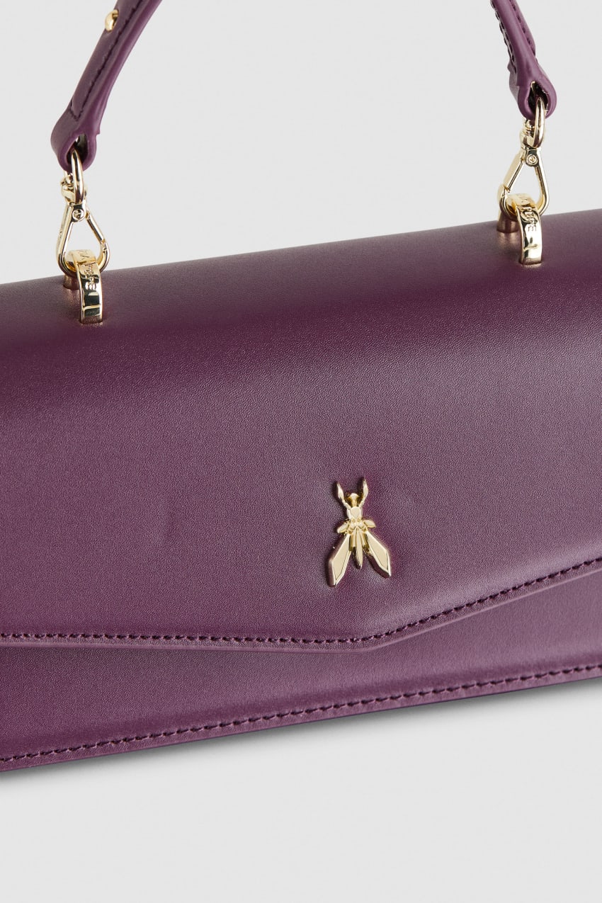 Purple Patrizia Pepe Fly Bamby Leather Shoulder Bag | DIJ023675