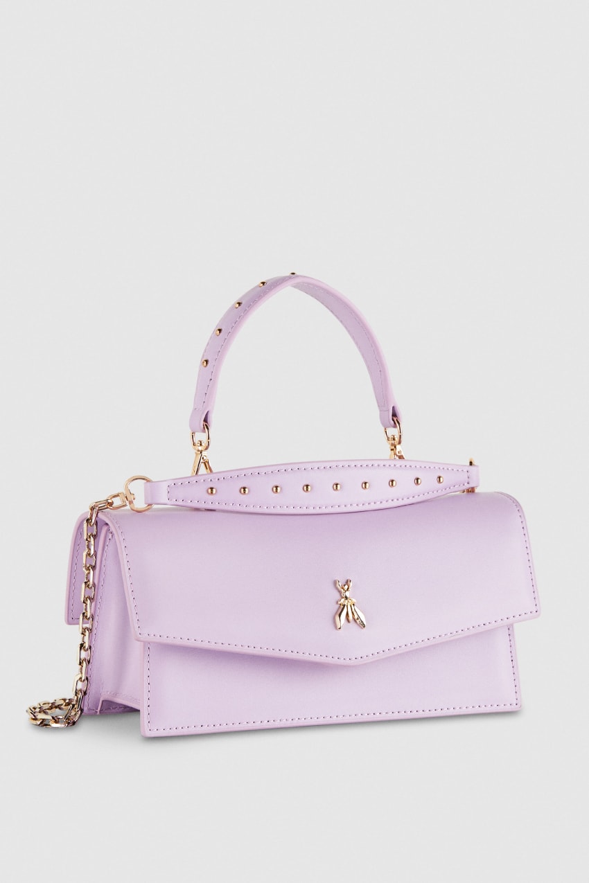 Purple Patrizia Pepe Fly Bamby Leather Shoulder Bag | WYG943578