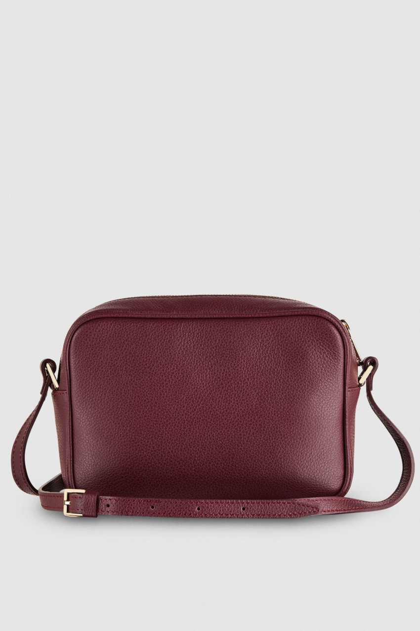 Purple Patrizia Pepe Leather Camera Bag With Inside Pocket | IFD825491