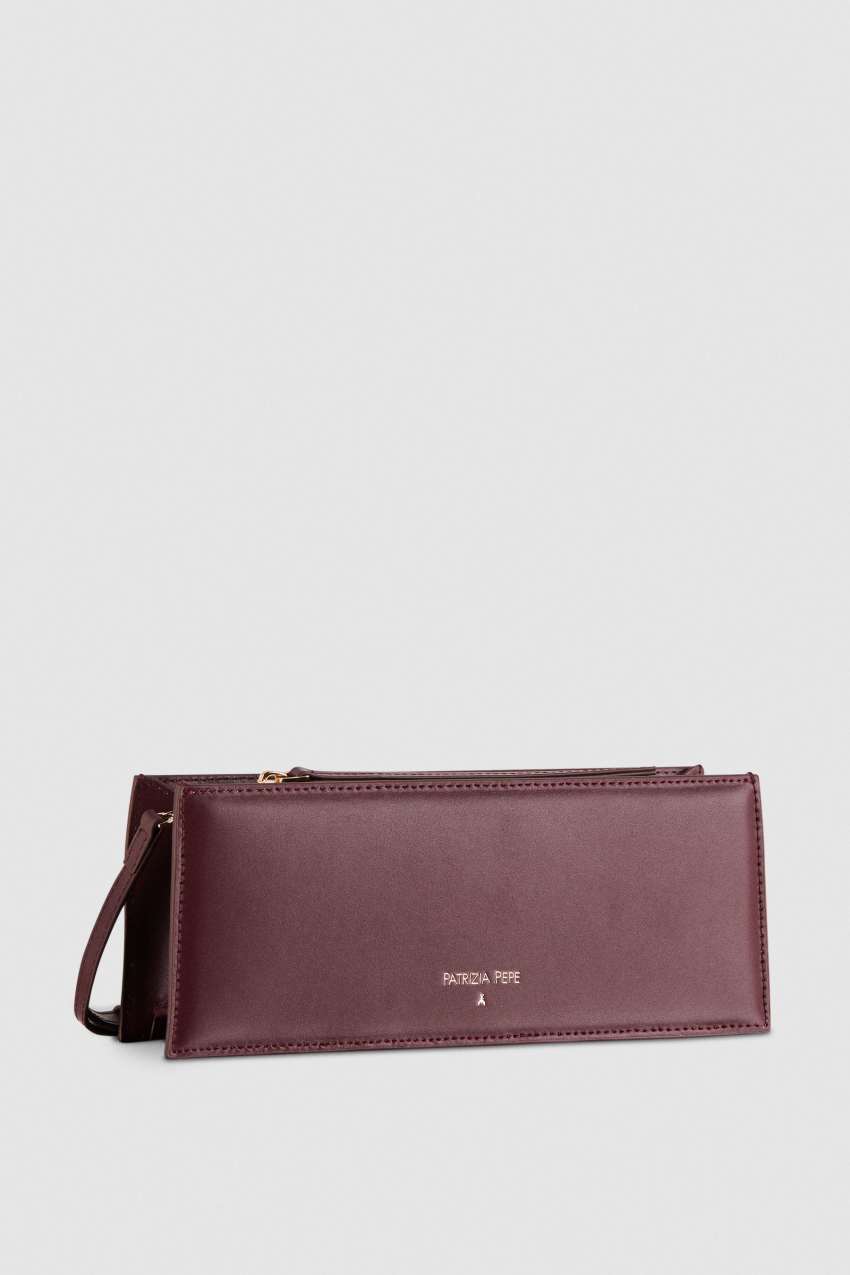 Purple Patrizia Pepe Leather Shoulder Pocket Bag | FDS673492