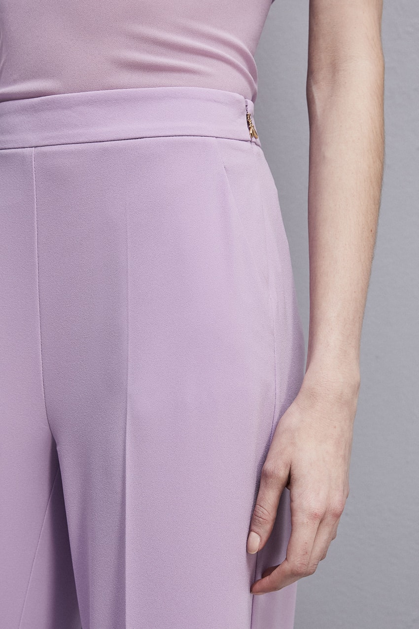 Purple Patrizia Pepe Sablè Crepe Palazzo Pants | ISK807934