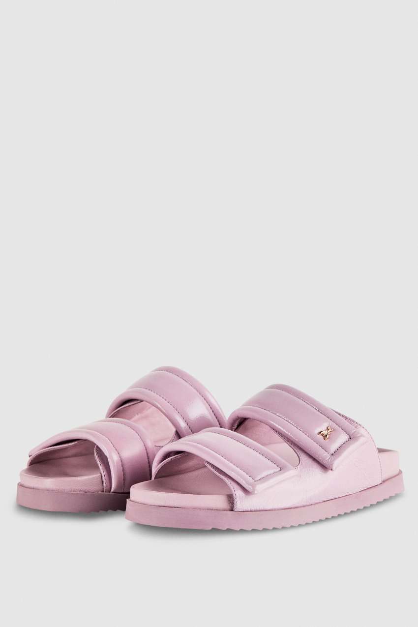 Purple Patrizia Pepe Slippers With Logo And Leather Lining | OCV368270