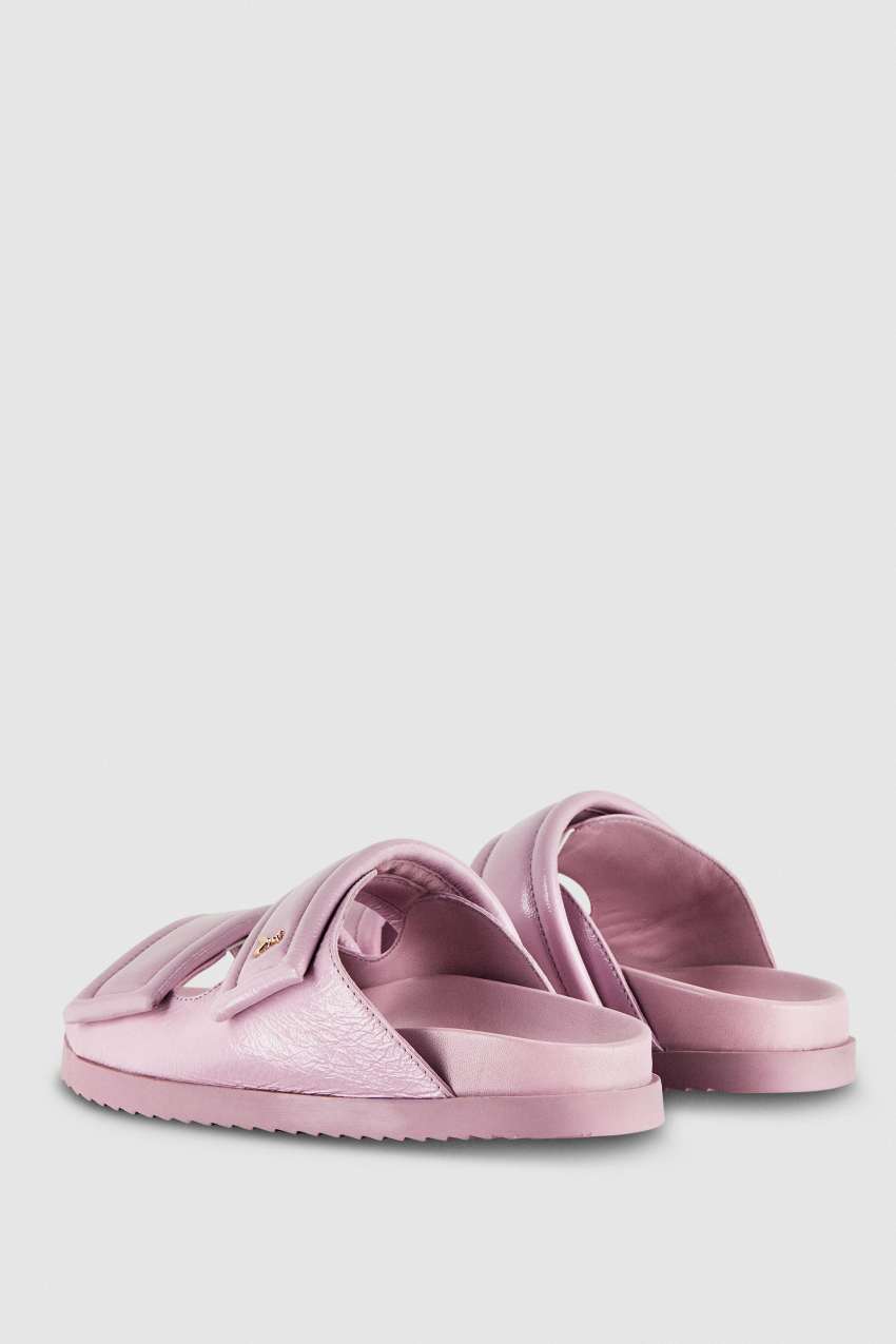 Purple Patrizia Pepe Slippers With Logo And Leather Lining | OCV368270