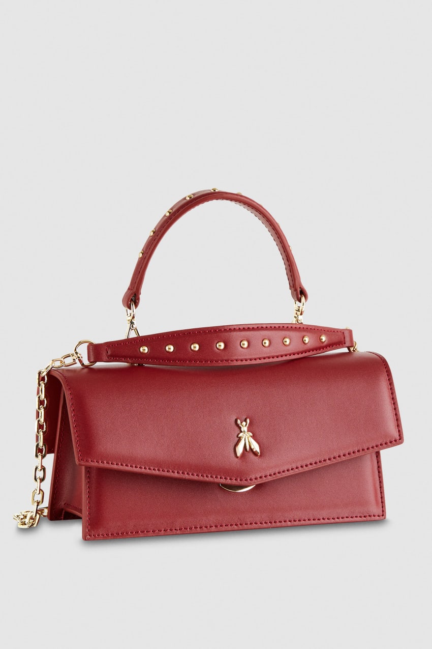 Red Patrizia Pepe Fly Bamby Leather Shoulder Bag | BNV604529