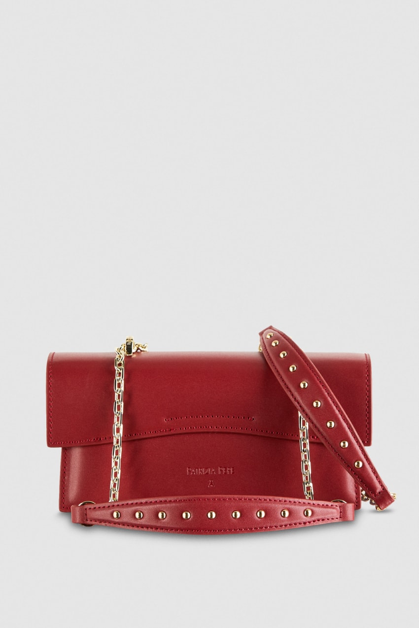 Red Patrizia Pepe Fly Bamby Leather Shoulder Bag | BNV604529