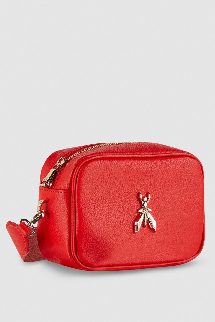 Red Patrizia Pepe Fly Camera Leather Shoulder Bag | EPN983420