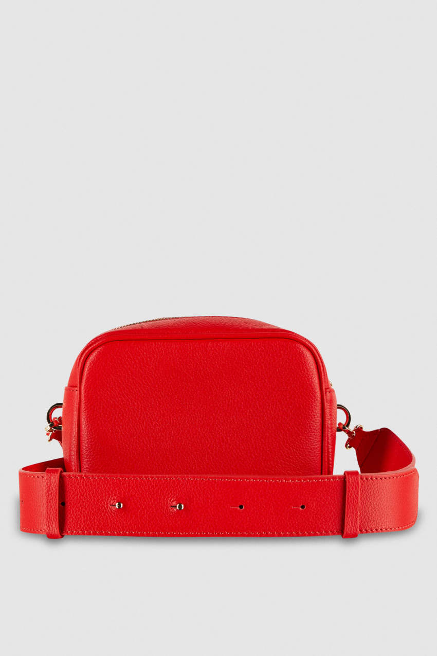 Red Patrizia Pepe Fly Camera Leather Shoulder Bag | EPN983420