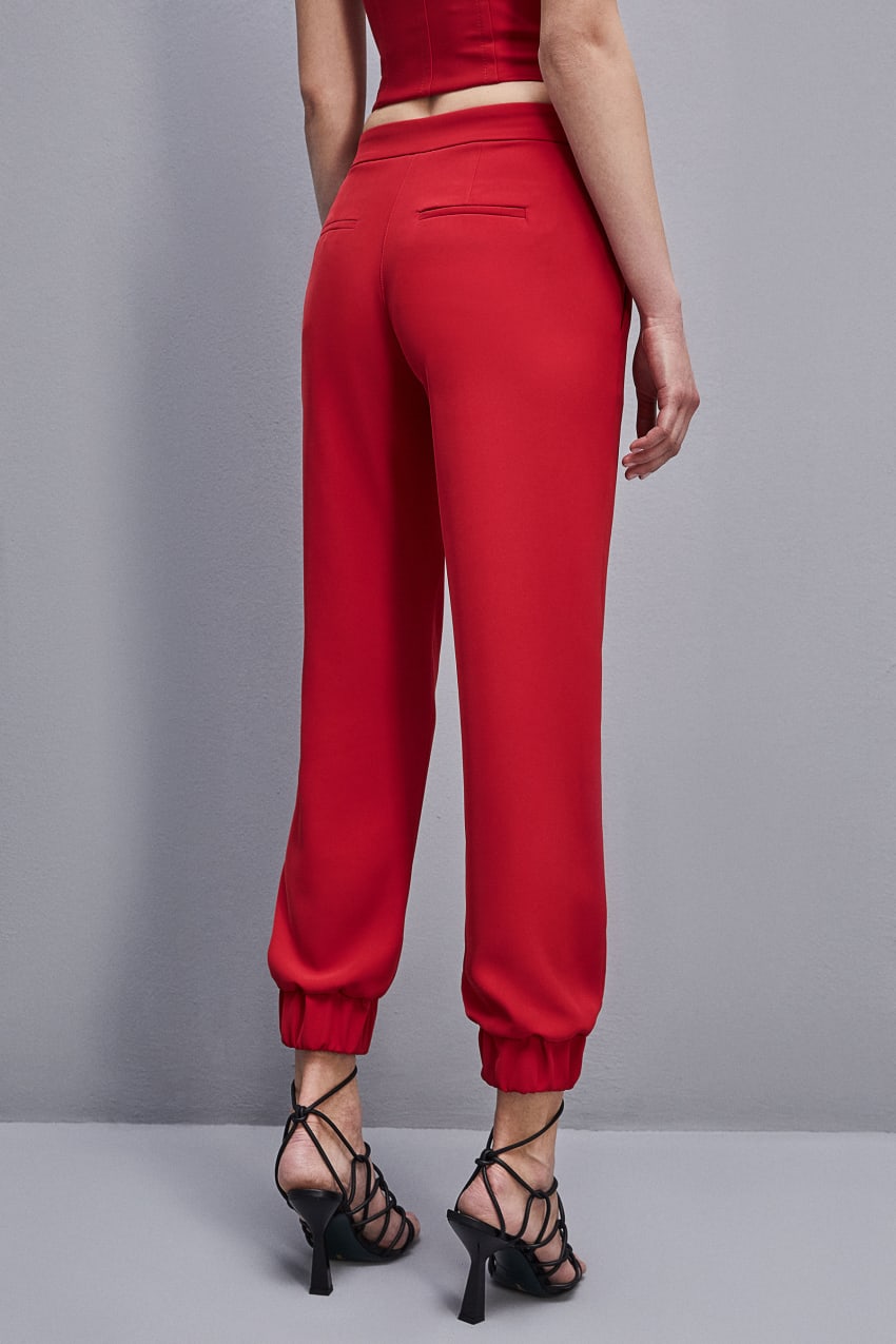 Red Patrizia Pepe Low-waisted Jogger Pants | LMY385197