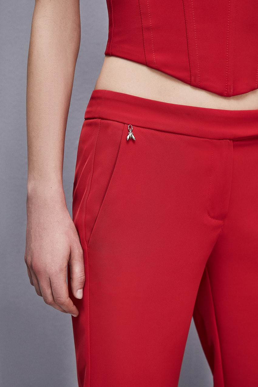 Red Patrizia Pepe Low-waisted Jogger Pants | LMY385197