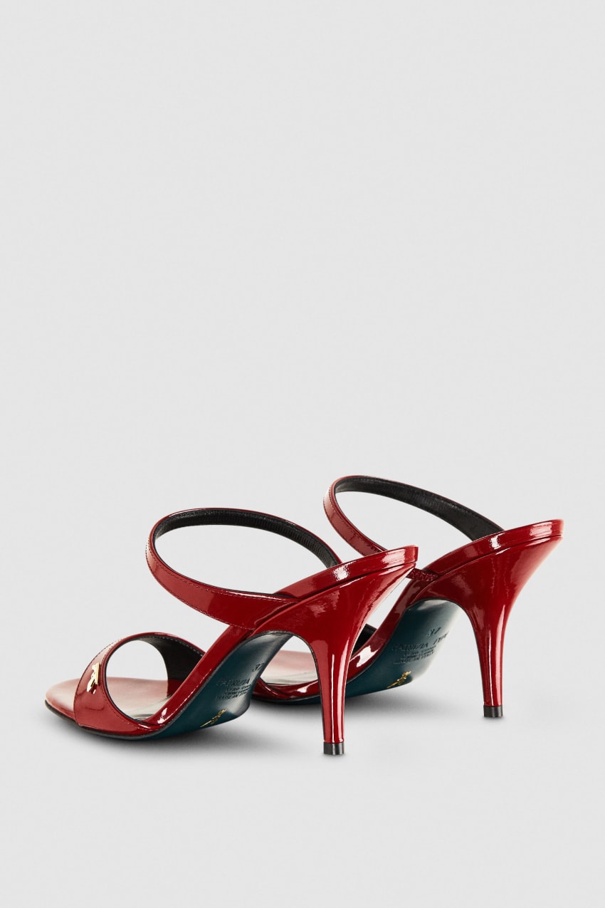 Red Patrizia Pepe Patent Leather Heeled Sandals | XWT320175